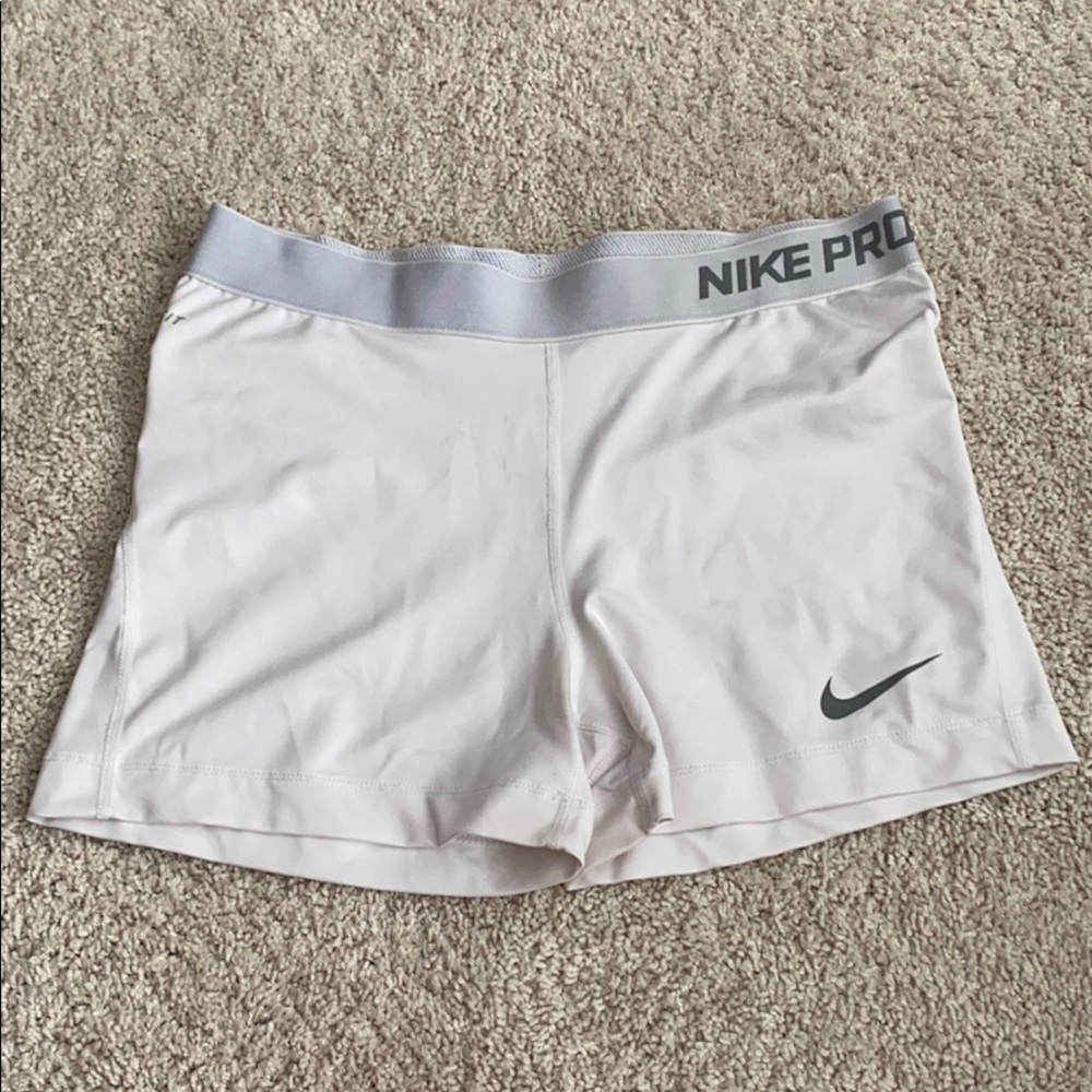 Nike pro white spandex